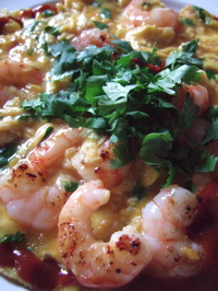 Thai prawn omelette